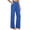Blue, variant on Women's High Waisted Straight Leg Loose Yoga Pants Casual Lounge Trousers with Wide Waistband for Comfort Daily Wear Side Pockets Relaxed Fit Soft Camel XL
