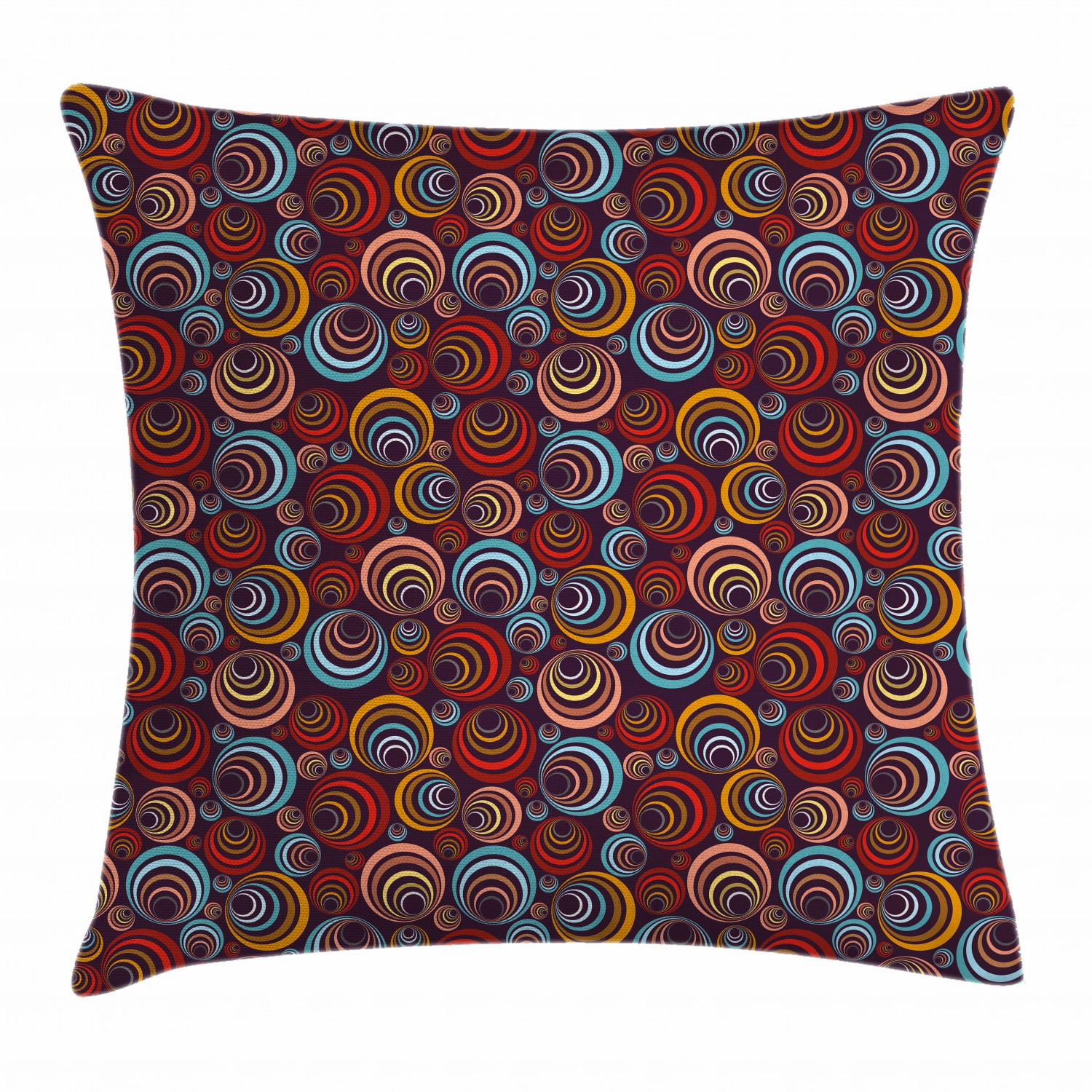 Abstract Throw Pillow Cushion Cover, Circular Spiral Oval Geometric
