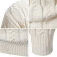 thumbnail image 4 of JTieacloth Mens Sweaters Pullover Autumn And Winter New Semi High Neck Casual Sweater Base Men's Jacquard Fashion Plus Size Base Sweater(White), 4 of 4