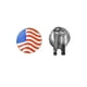 thumbnail image 1 of Sonducket Marcadores de pelotas de golf, duraderos, ligeros, portátiles, funcionan bien con forma de bandera, gorras con abrazadera, accesorios, Golf Sonducket OD020639-00, 1 of 6