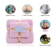 thumbnail image 2 of 4 Pcs Juego Toalla Baño, lana Coral Suave De Alta Densidad azul/rosa, 2 of 4
