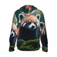 thumbnail image 2 of Picia Forest Plant Raccoon Women's Men's UPF 50+ Sun Protection Hoodie Shirt Long Sleeve SPF Fishing Outdoor UV Hiking Lightweight Shirts-X-Large, 2 of 9