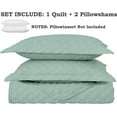 thumbnail image 2 of King Quilts Green (118"x106"), Lightweight Quilt Bedding Cover, Double Sided Stitching Summer Bedspread Coverlet Oversized, King/Cal King, Seafoam, 2 of 7