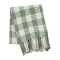thumbnail image 2 of VHC Brands Pistachio Woven Check Throw Blanket with Fringe 50x60, 2 of 4