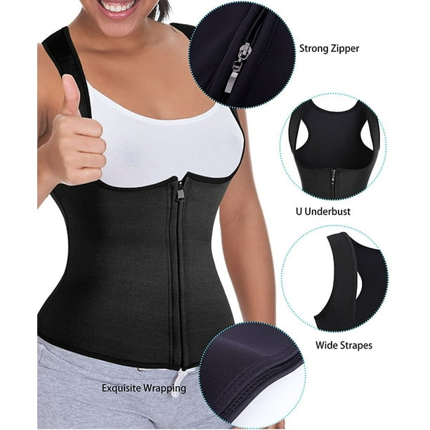 Waist Trainer Weight Loss Belt - Premium Waist Trimmer Slimming Belt -  Stomach Fat Burner Wrap