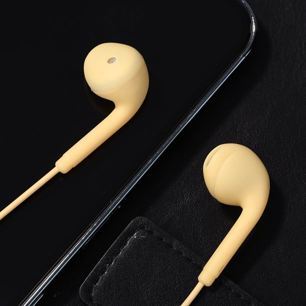 Audífonoses U19 con cable y micrófono con cancelación de ruido, conector de 3,5 mm (amarillo)
