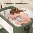thumbnail image 4 of Angelbliss 3-in-1 Baby Bassinet, Rocking Bedside Bassinet with Firm Mattress and Lockable Wheels, Green, 4 of 7