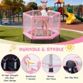 thumbnail image 5 of EUROCO 55" Mini Toddler Trampoline with Ocean Balls, No-Gap Design, Small Round Trampoline for Kids with Upper&Lower Safety Net, 5 of 7