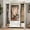 White, variant on Euroco 68.5" 4-Door Armoire with Drawers and Shelves, Wood Wardrobe Closet, White