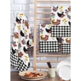 thumbnail image 2 of Farmhouse Rooster Kitchen Dish Towels for Drying Dishes Set of 2, Country Watercolor Flowers Black Plaid Waffle Weave Microfiber Hand Tea Bathroom Towels Quick Dry & Absorbent Towel 15.7x23.6, 2 of 7