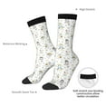 thumbnail image 4 of Fotbe Dancing Dogs Pattern Long Socks for Men & Women – Breathable & Stretchy Compression Socks, Ideal for Running, Travel, and Everyday Wear Size 5-11, 4 of 6