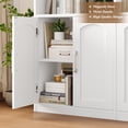 thumbnail image 7 of Homfa 73″ Tall Bookcases with Doors, 8 Cubes 6-Tier Double Row Bookshelf, White Bookcase for Living Room Home Office, 7 of 7