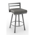 thumbnail image 1 of Amisco Tabouret Derek 26.75" en Polyester Pivotant Gris Clair/brillant, 1 of 4