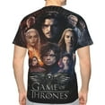 thumbnail image 2 of Game Of Thrones T Shirt 3d Printed Crewneck Graphic Short Sleeve Tees For Mens, 2 of 6