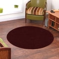 thumbnail image 2 of Ambiant Broadway Collection Solid Color Indoor Outdoor Area Rug Burgundy - 12' Round, 2 of 5