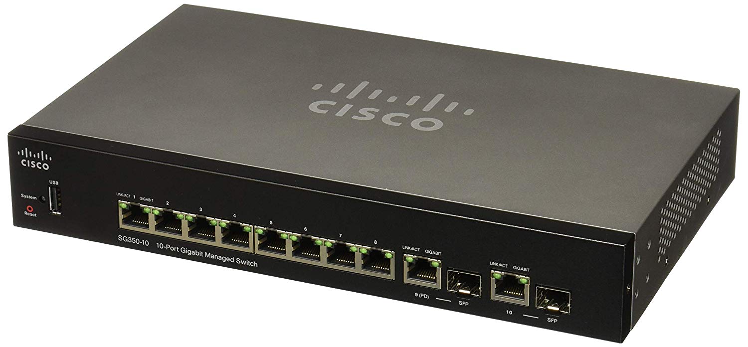 Cisco SG35010 8Port Gigabit Managed Switch With 2 Combo MiniGBIC