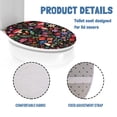 thumbnail image 5 of ZUXONGSY Mushroom Flower Toilet Lid Covers Oblong Toilet Seat Cover with Elastic Edge Machine Washable Elongated Toilet Cover Suitable for All People for Women Gifts for Mom, 5 of 6