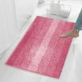 thumbnail image 4 of AuroraX Non-Slip Backing Bathroom Rug Mat Absorbent Pink Ultra Soft Bath Rug Contemporary Water Resistant 15x23 Inch, 4 of 7