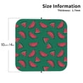 thumbnail image 2 of KLL Drink Coasters Set Square of 4,PU Leather Absorbent Coasters Set Decorative Coffee Cup Coasters Housewarming Gift for Home Decor-Watermelon, 2 of 5