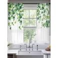 thumbnail image 3 of Country Leaves Sheer Curtains 72 Inches Long 2 Panels Set, Window Sheer Curtains for Living Room/Bedroom, Watercolor Green Leaf Branches Vine Botanical Light Filtering Rod Pocket Curtain 52''x72''x2, 3 of 8