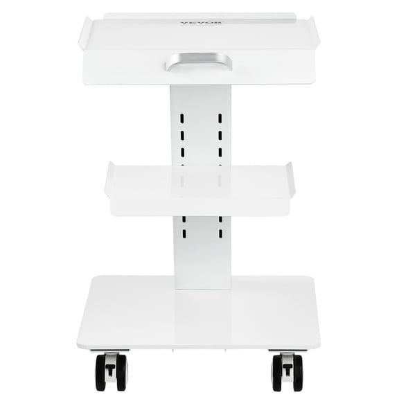 Vevor 3-Tier Rolling Cart with Swivel Wheels, 220 lbs Capacity, 30.07" x 17.59" x 5.39"