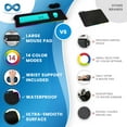 thumbnail image 3 of Everlasting Comfort Gaming Mouse Pad - Large Oversized Mouse Pad with Wrist Support, 14 Color Modes, Waterproof Gaming Accessories (Black), 3 of 9