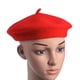 thumbnail image 4 of Boina cálida de estilo francés para niñas, gorro liso para invierno y otoño (rojo), 4 of 5