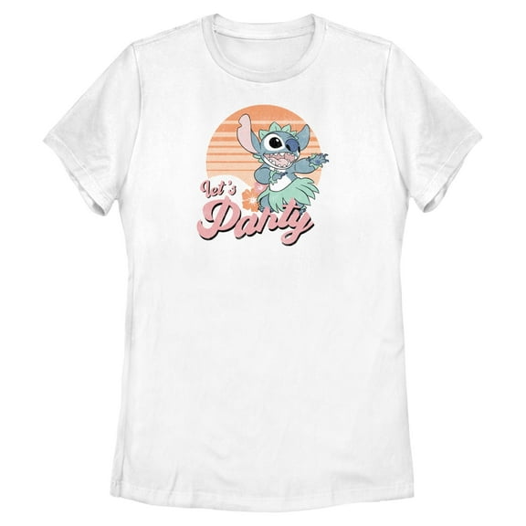 Womens Lilo & Stitch Let's Party Hula Dance T Shirt
