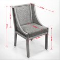 thumbnail image 4 of CQSXDA Wooden Style Rattan Dining Chairs, Solid Wood Frame with Linen Upholstered Seat for Kitchen Dining Room，Single Pack ，Olive Green, 4 of 13