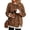 Ginger, variant on Women's Leopard Print Crew Neck Sweatshirt, Long Sleeve Pullover with Contrast Trim and Side Slits