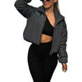 thumbnail image 3 of Kukuzhu Women's Winter Cropped Puffer Jacket Lightweight Oversized Zip-Up Quilted Baggy Short Down Coat Puffer Crop Vest, 3 of 7