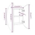 thumbnail image 4 of vidaXL Armoire de Salle de Bain avec Miroir Rond & LED Gris 47x47x17.5 cm, 4 of 5