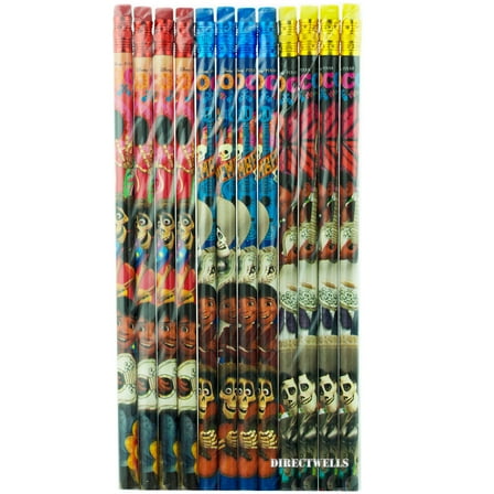 Disney Coco 12 Colorful Wood Pencils Pack