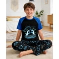 thumbnail image 3 of Fiodrimy Boys Pajamas Little Big Boys Short Sleeves and Pants Pajamas 2-Piece Pjs Set Kids Sleepwear Size 8-14, 3 of 7