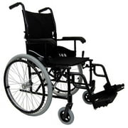Karman Healthcare  LT-980 18 in. seat 24 lbs. Ultra Lightweight Wheelchair with Swing Away Footrest in Black