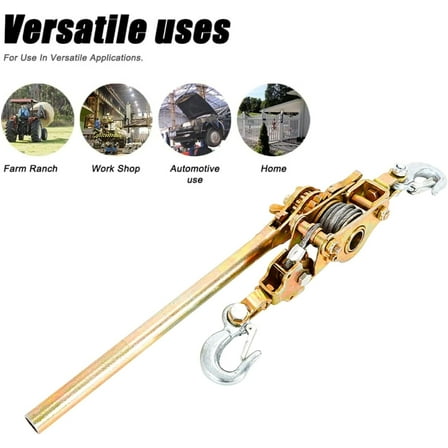Pull Hoist Come Along Cable Lever 2 Hooks 2 Ton Hand Puller Heavy Duty Winch New