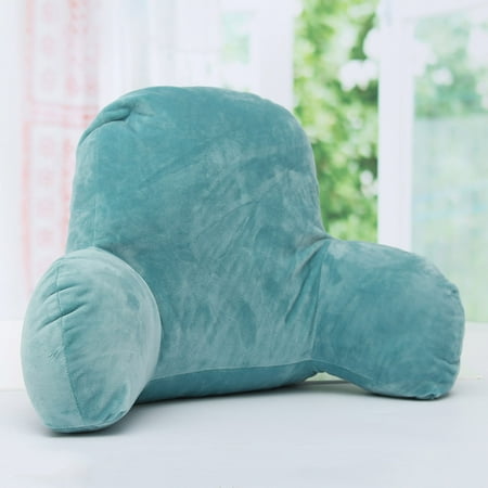 Tv Chair Pillow Micro Back Pillow Cushion Backrest with Arm Sofa Chair Seat Support Lounger Watching TV Relax - 4 Colors ()