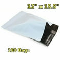 thumbnail image 2 of SJPACK 12x15.5-inch Poly Mailers Envelopes Shipping Bags, 2.5 Mil White Pouches Self-Sealing Postal Bags(100 Bags), 2 of 5