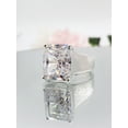 thumbnail image 2 of 8x6mm-12x10mm Brilliant Radiant Cut, Wide Trellis Solitaire Engagement Wedding Ring, 5A Cubic Zirconia, Made to Order, Sterling Silver, 2 of 5