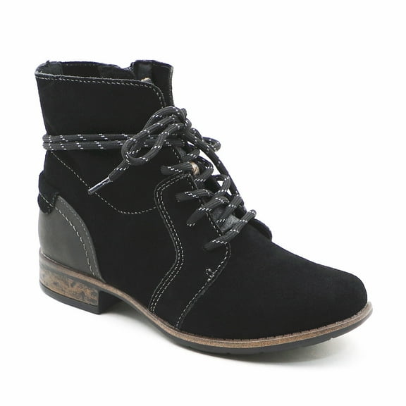 GJPBGK Women Boots Ankle Boots for Women Short Boots Lace Up Black Boots Fashion Round Toe Mid Heel Shoes for Walking