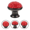 thumbnail image 1 of SHOWERORO Poignées de Porte en Strass Design Champignon Noir Poignée de Traction pour Garde-Robe Lot de 1, 1 of 4
