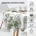 thumbnail image 4 of Sage Green Floral Tablecloth Round Chinoiserie Flowers Decorative Table Cloth Rustic Fabric Farmhouse Washable Table Cover for Picnic Party Holiday Home Indoor Outdoor, 4 of 6