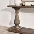 thumbnail image 2 of Wooden Console Table with Balustrade Legs, Brown- Saltoro Sherpi, 2 of 8