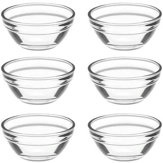 Lartique 24 Small Glass Bowls, 3.5 inch Prep Bowls for Kitchen, Dessert, Dips, Nuts and Candies, Size: 24 Pack, Clear