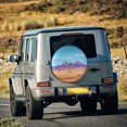 thumbnail image 5 of Susaid Pixel Desert Landscape Print Tire Covers,Waterproof Anti-UV Snow Sun Rain Tire Covers for RV,Truck, SUV, Trailer, Camper-14 inch, 5 of 6