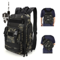 thumbnail image 1 of (Verde militar) Correa de tres hombros impermeable y duradera Bolsa de señuelo de doble propósito de un solo y doble hombro Bolsa de pesca para equipo de pesca, 1 of 5