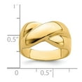 thumbnail image 2 of Solid 14k Yellow Gold X Dome Ring Band Size 7.5, 2 of 3