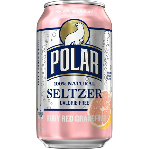 Polar Seltzer Water, Ruby Red Grapefruit, 12 Fl Oz, 24 Count ...