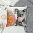 thumbnail image 2 of JEUXUS  Adorable Animal Blowing Bubbles Gum Decorative Pillow Covers Super Soft Throw Pillow Case Cushion Cover for Home Sofa Decor (Koala &amp; Giraffe), 2 of 5