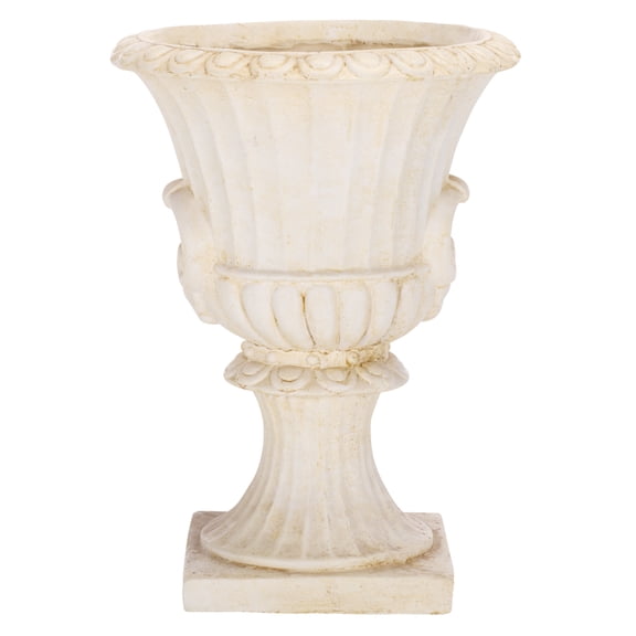 Safavieh 11" x 11" x 15.4" Pedestal Off-White Magnesium Oxide Plant Pot